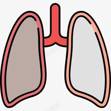 肺医用14彩色128px图标图标
