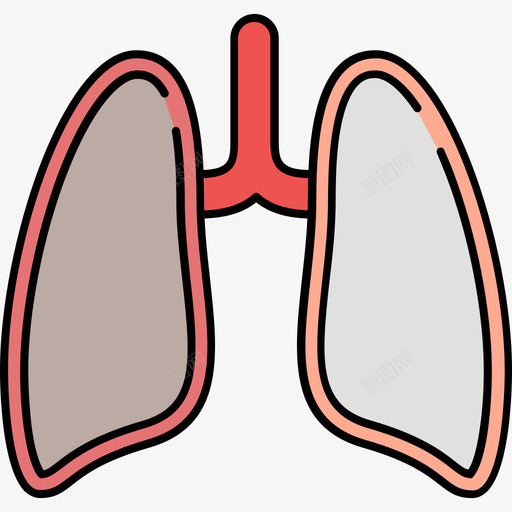 肺医用14彩色128px图标svg_新图网 https://ixintu.com 医用14 彩色128px 肺