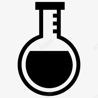 锥形瓶化学烧瓶实验室实验图标图标
