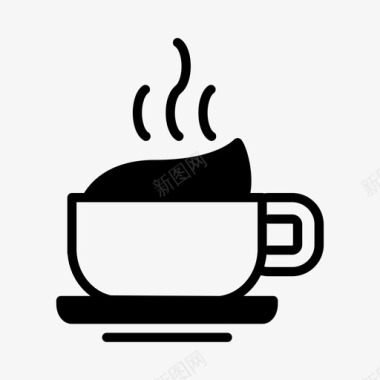 奶油咖啡咖啡豆休息图标图标