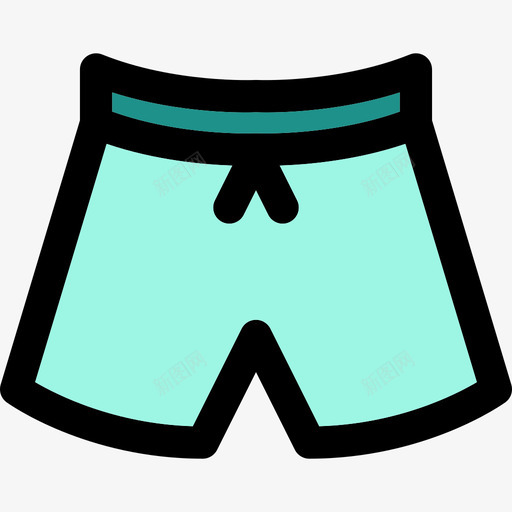 短裤夏季元素2线性颜色图标svg_新图网 https://ixintu.com 夏季元素2 短裤 线性颜色