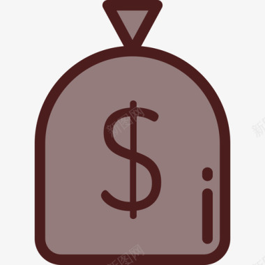 钱袋银行2线性颜色图标图标