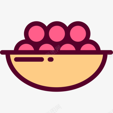 浆果感恩节3线形颜色图标图标