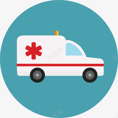 救护车6号医疗车环形公寓图标图标