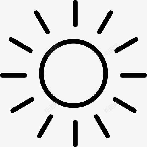 阳光平面元素线条图标svg_新图网 https://ixintu.com 平面设计元素 线条 阳光