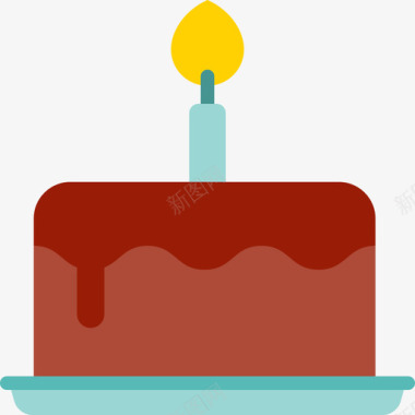 生日蛋糕生日派对7扁平图标图标