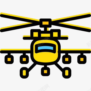 直升机军徽黄色图标图标