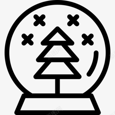 雪球圣诞3直线型图标图标