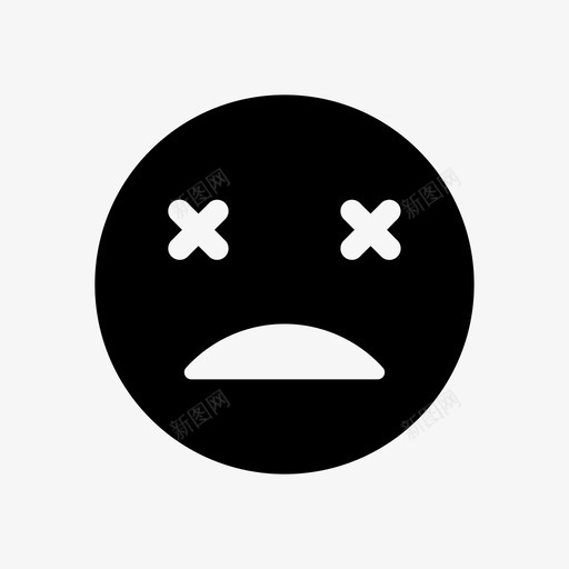 沮丧失望表情符号图标svg_新图网 https://ixintu.com 失望 情感 情感图标 沮丧 表情符号