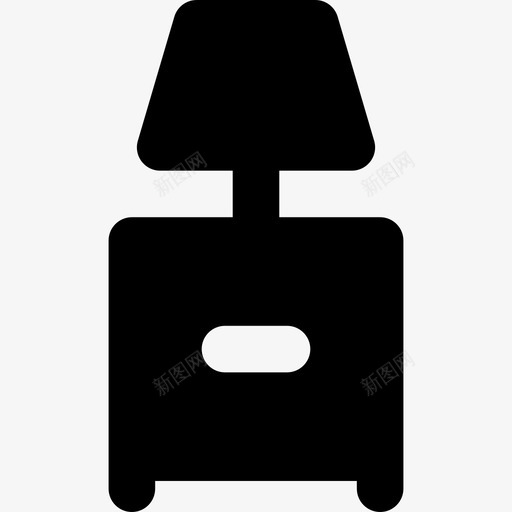 床头柜休息元素2填充图标svg_新图网 https://ixintu.com 休息元素2 填充 床头柜