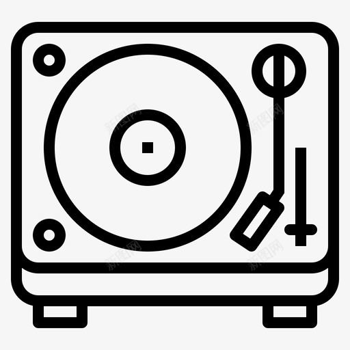 转盘音乐播放器图标svg_新图网 https://ixintu.com 乙烯基 唱片 播放器 转盘 音乐 音乐和多媒体