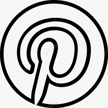 PinterestSocialMedia3线性图标图标