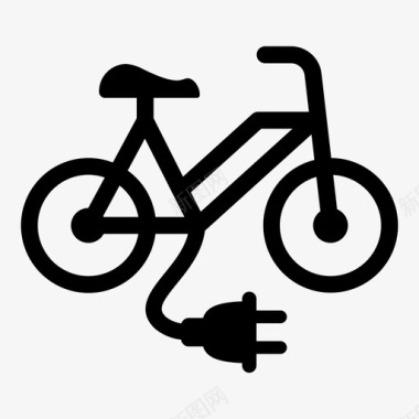 自行车生态电动自行车图标图标