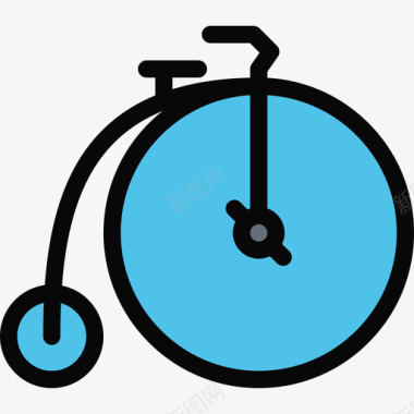 自行车运输7彩色图标图标