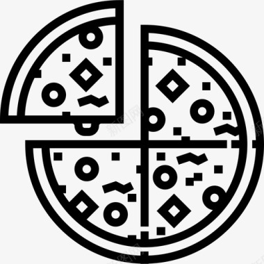 披萨食品和餐厅2直系图标图标