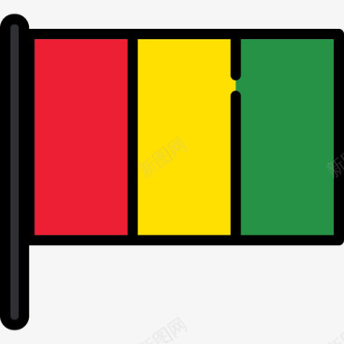 几内亚国旗收藏2号桅杆图标图标