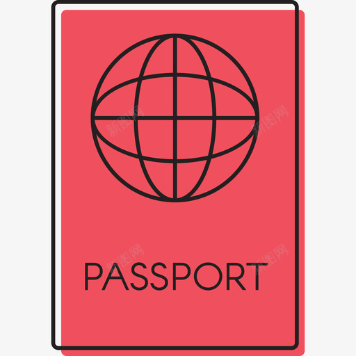 护照技术旅游要素汇编图标svg_新图网 https://ixintu.com 技术 护照 旅游要素汇编