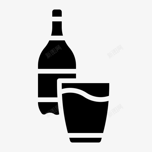 饮用水饮料瓶子图标svg_新图网 https://ixintu.com 固体饮料 玻璃 瓶子 饮料 饮用水