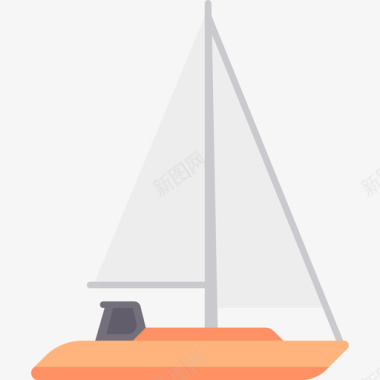 9号运输机平底帆船图标图标