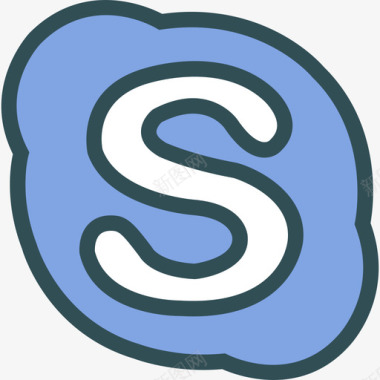 Skype品牌线性颜色图标图标
