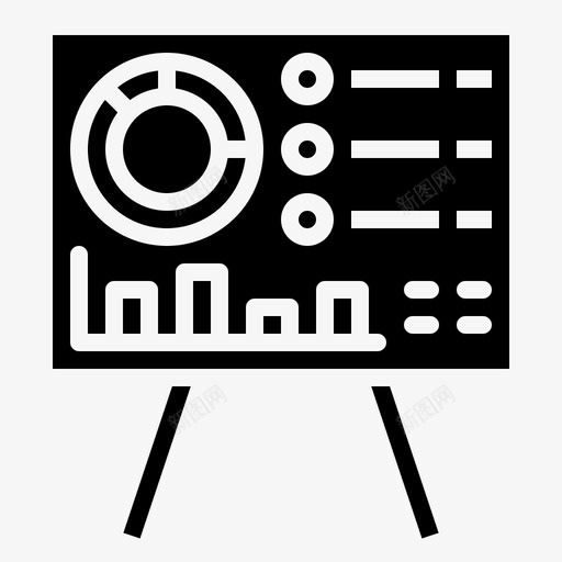 演示分析图版图标svg_新图网 https://ixintu.com 分析 商业实体 图版 图表 演示