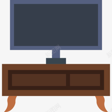 电视家庭编辑平面图标图标