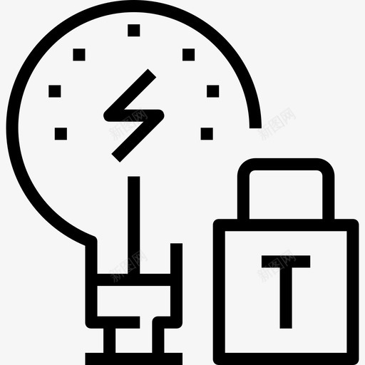 灯泡能源动力与生态线性图标svg_新图网 https://ixintu.com 灯泡 线性 能源动力与生态