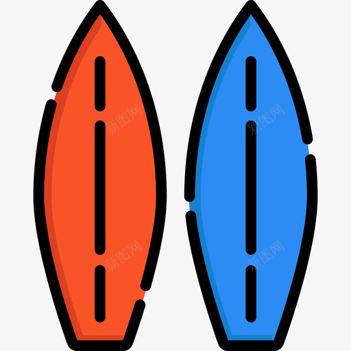 冲浪板澳大利亚4线性颜色图标svg_新图网 https://ixintu.com 冲浪板 澳大利亚4 线性颜色