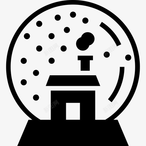 雪球圣诞雕文实心图标svg_新图网 https://ixintu.com 圣诞雕文 实心 雪球