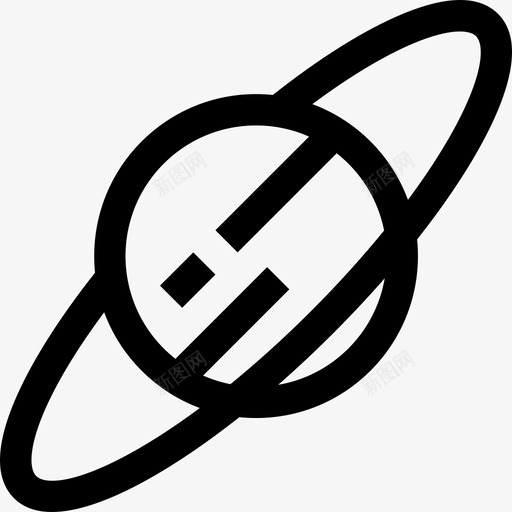 土星宇宙元素直线图标svg_新图网 https://ixintu.com 土星 宇宙元素 直线