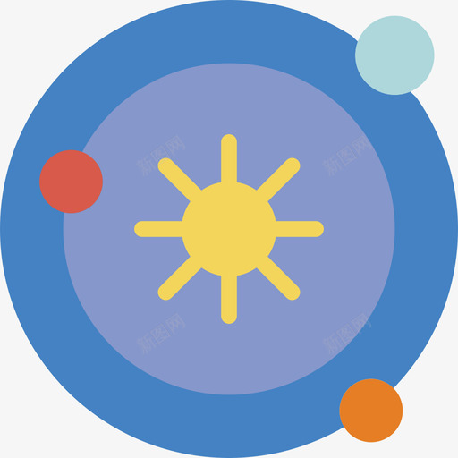 太阳系空间14平坦图标svg_新图网 https://ixintu.com 太阳系 平坦 空间14