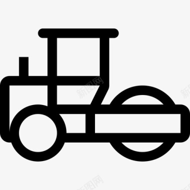 拖拉机结构图标2轮廓图标