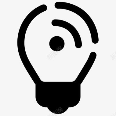 智能移动灯泡连接图标图标
