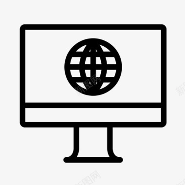 pc互联网地球全球互联网图标图标