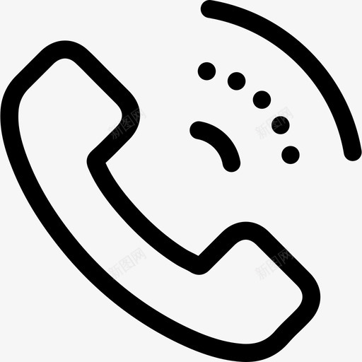 电话虚线元件线状图标svg_新图网 https://ixintu.com 电话 线状 虚线元件