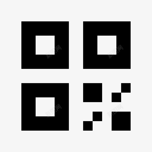 二维码身份产品图标svg_新图网 https://ixintu.com 二维码 产品 安全标志 扫描 身份