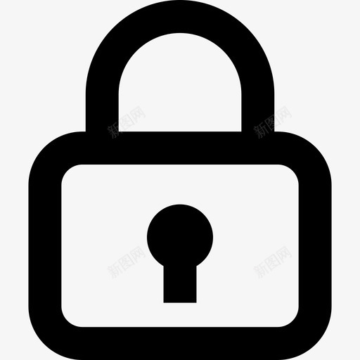 挂锁基本用户界面设置线性图标svg_新图网 https://ixintu.com 基本用户界面设置 挂锁 线性