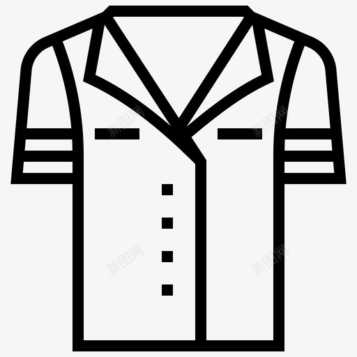 衬衫衣服备用品图标svg_新图网 https://ixintu.com 制服 备用品 套装 背包客系列 衣服 衬衫