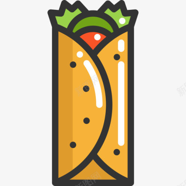 玉米煎饼食物线颜色线颜色图标图标