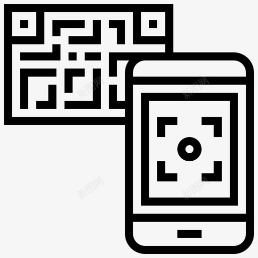 共享二维码条形码智能手机图标svg_新图网 https://ixintu.com 共享二维码 智能手机 条形码 条形码和二维码线路