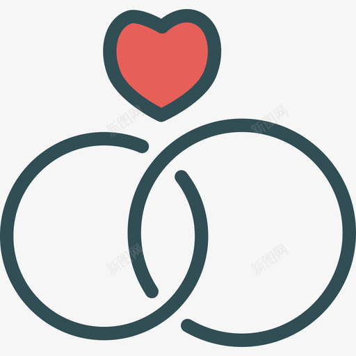结婚戒指假日8线性颜色图标svg_新图网 https://ixintu.com 假日8 线性颜色 结婚戒指
