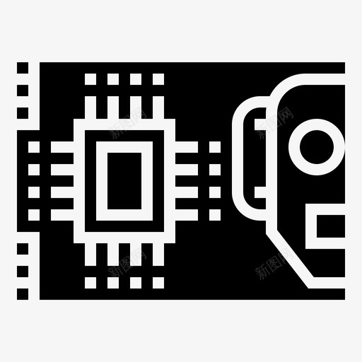 机器人套件工程印刷电路板图标svg_新图网 https://ixintu.com 印刷电路板 工程 技术 机器人套件 机器人工程符号