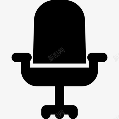 办公椅商务和办公实心填充图标图标