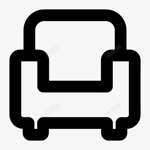 沙发家具室内图标svg_新图网 https://ixintu.com 客厅 室内 家具 所有尺寸的基本图标 沙发