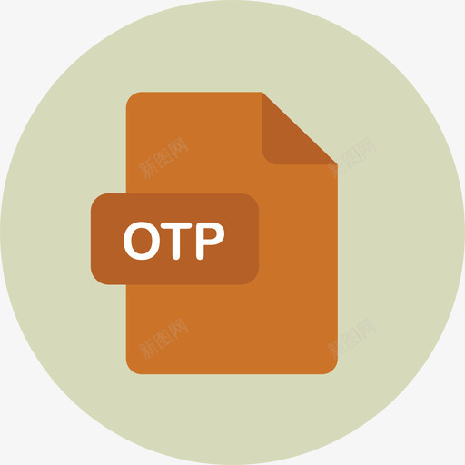 Otp文件类型2圆形平面图标svg_新图网 https://ixintu.com Otp 圆形平面 文件类型2