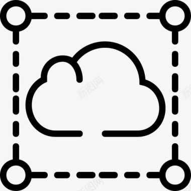 云计算搜索引擎优化和分析3线性图标图标