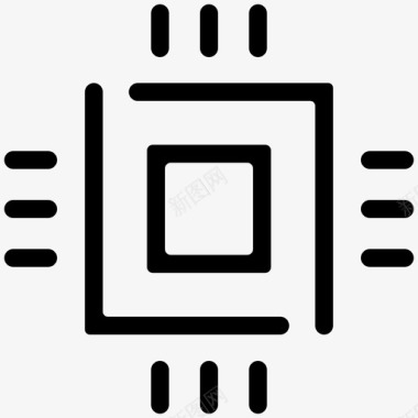 处理器应用程序社交媒体图标图标