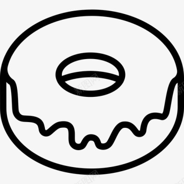 甜甜圈美食系列2线性图标图标