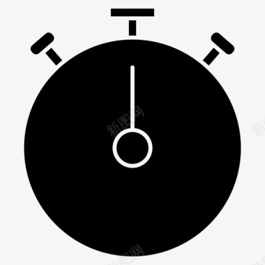 计时器持续时间健身字形图标图标