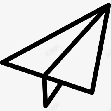 纸飞机商务3直线型图标图标